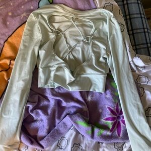 Gymshark Long Sleeve Top with Lace Up Back